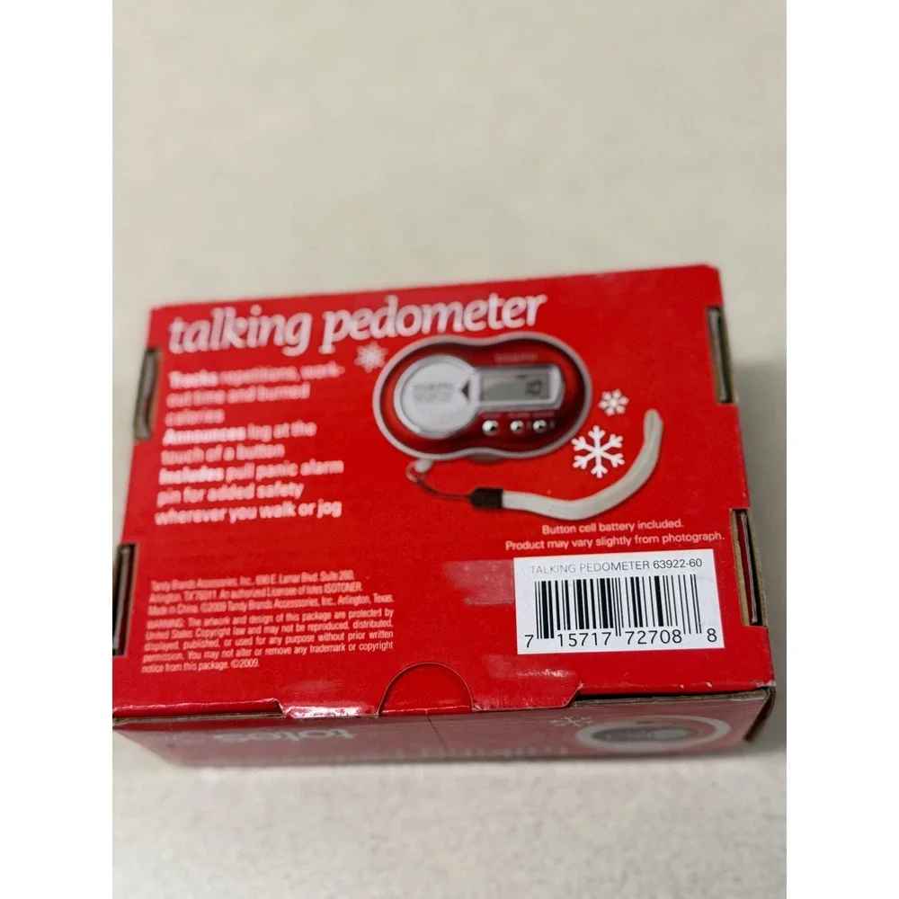 Totes for Her Red Talking Pedometer with Panic Alarm